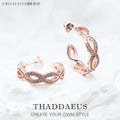 Rose Gold Hoop Earrings Infinity Love 925 Sterling Silver Romantic Gift