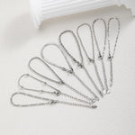 Women Chain Bracelet Silver Color, Stainless Steel Link Stackable Bracelets, Layered Fashion Accessories Gifts