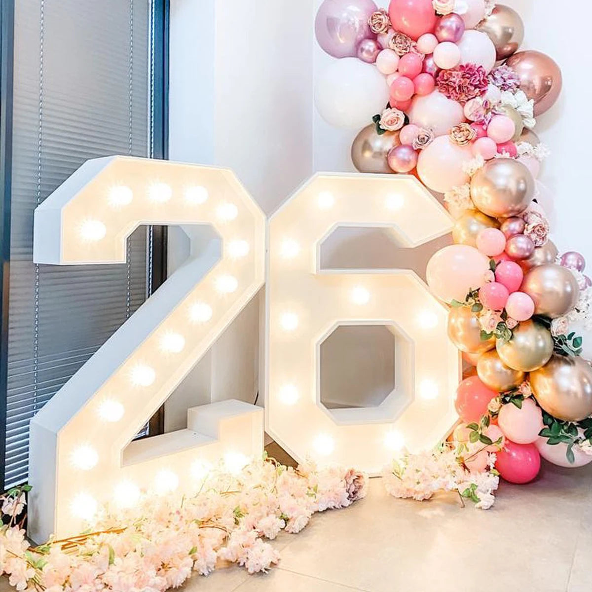 91.5cm Giant LED Light Birthday Number - 1st Birthday, Anniversary, Wedding Decor