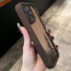 Retro Forest Brown Wood Case for iPhone 17 16 15 14 13 12 11 Pro Max Plus