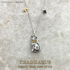 Magic Cat Pendant Necklace 925 Sterling Silver Fashion Jewellery Women Gift