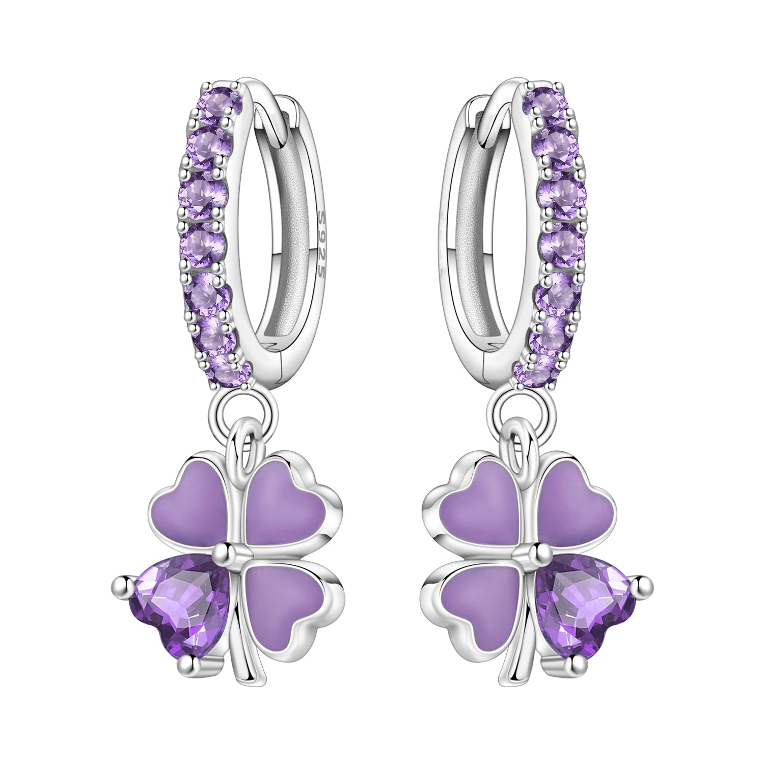 925 Sterling Silver Sparkling Wings Drop Earrings Trendy Anniversary Gift