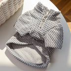 Half Zip Pet Sweater Winter Clothes Hairless Cat Small Medium Dog Pullover