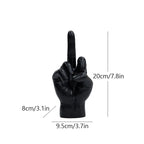 Black Gold Middle Finger Hand Gesture Figurine Pop Modern Art Decoration Accessories