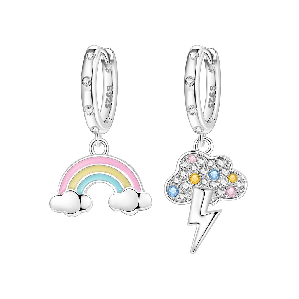 925 Sterling Silver Sparkling Wings Drop Earrings Trendy Anniversary Gift