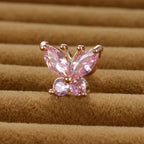 1PC Stainless Steel Tragus Helix Butterfly Piercing Earrings Pink
