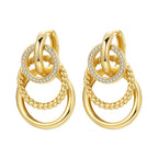 925 Sterling Silver Simple Diamond Shaped Ear Hook Hoop Earrings Jewellery
