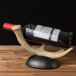 Resin Wine Rack Bottle Holder Deer Antler Decor Interior Bar Kitchen Shelf Tabletop Storage