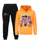 Kids Kpop Demon Hunters Hoodie and Pants 2pcs Set Boys Girls Tracksuit Outfit