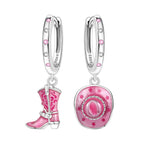 925 Sterling Silver Asymmetric Key Lock Drop Earrings Trendy Jewellery Gift