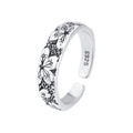 925 Sterling Silver Carving Flower Wedding Ring Luxury Quality Jewellery Wholesale
