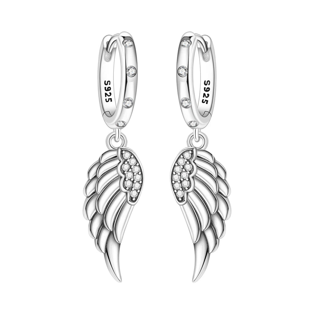 925 Sterling Silver Heart Dreamcatcher Drop Earrings Fashion Versatile Gift