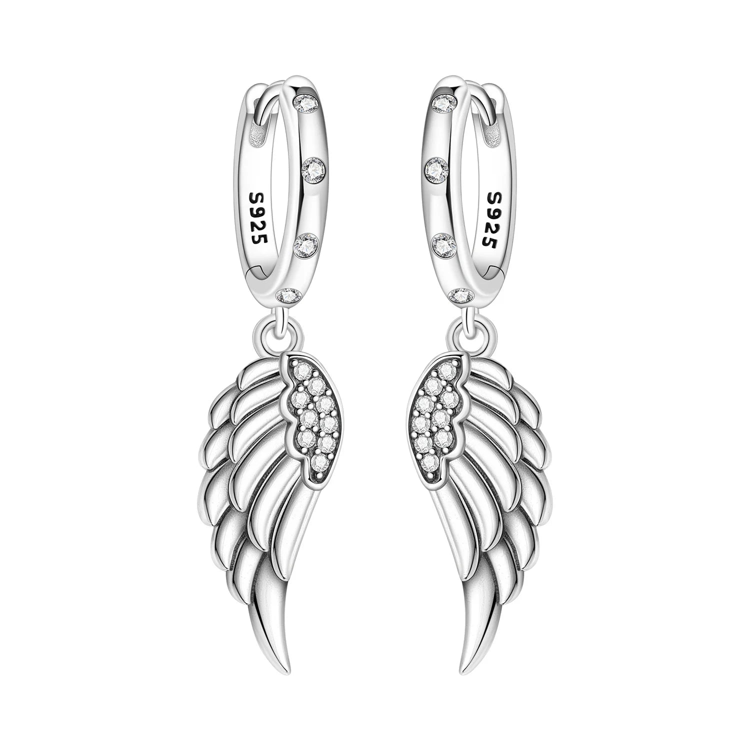 925 Sterling Silver Heart Dreamcatcher Drop Earrings Fashion Versatile Gift