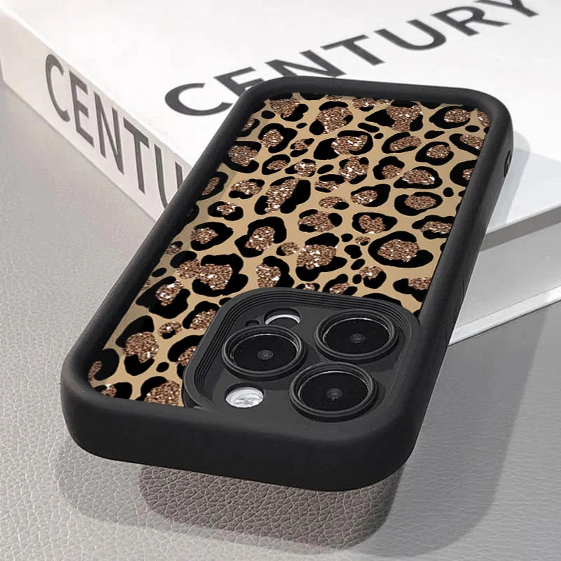 INS Leopard Print Case for iPhone 17 16 15 14 13 12 11 Pro Max XR XS SE2