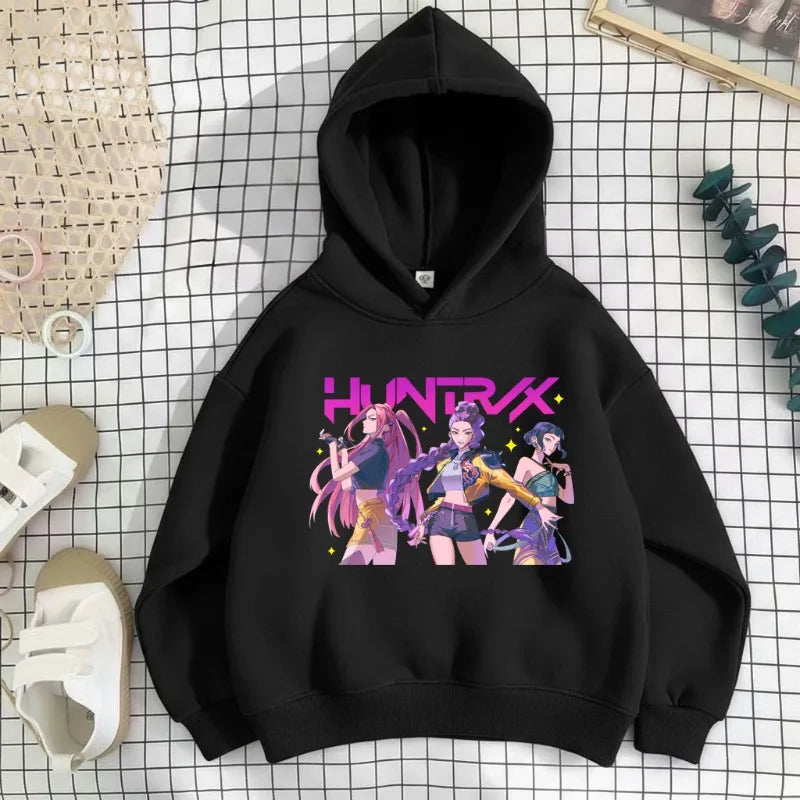 K-pop Girls Casual Long Sleeve Hooded Sweatshirt Breathable Sport Pullover