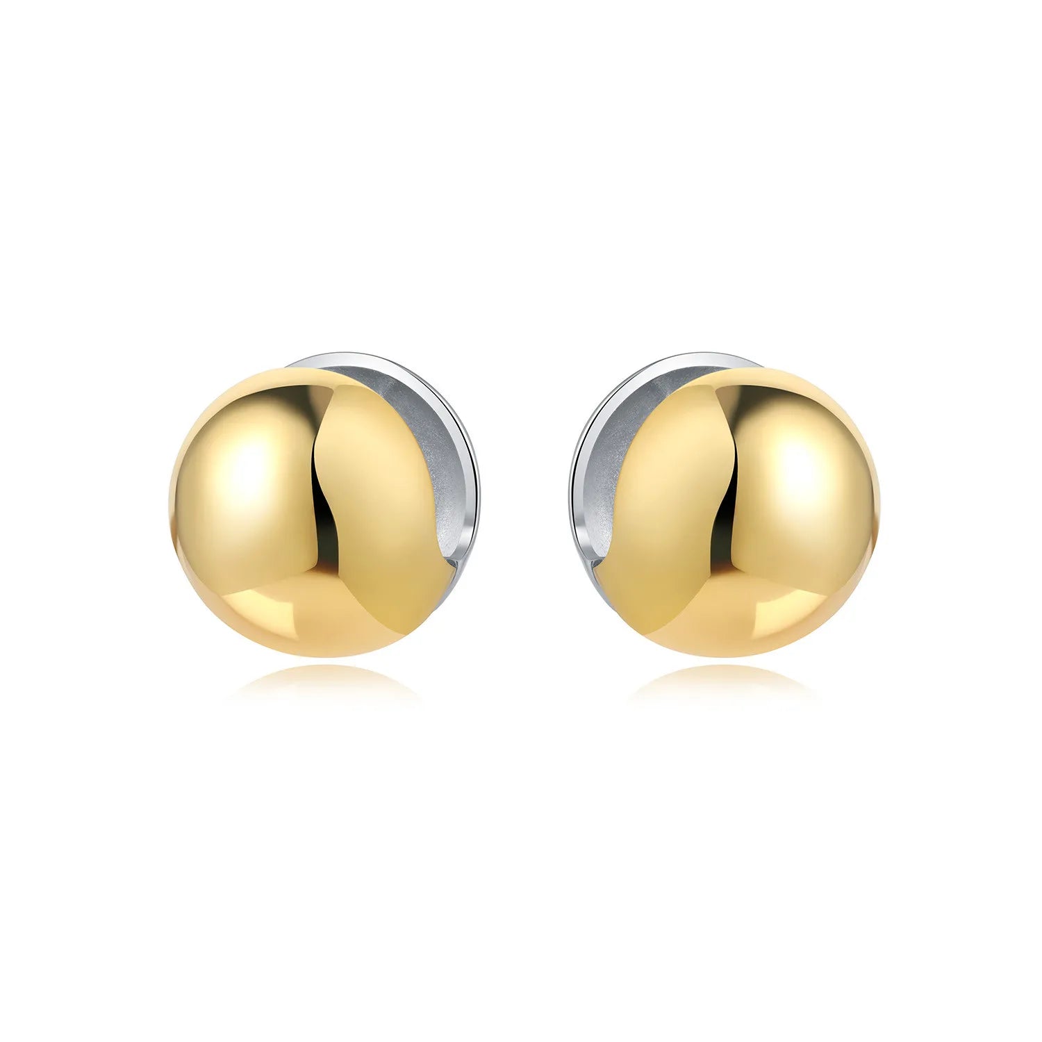 925 Sterling Silver Elegant Golden French Organ Hoop Earrings Trendy Jewellery