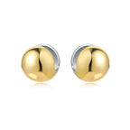 925 Sterling Silver Gold Temperament Versatile Hoop Earrings Birthday Gift