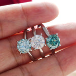 JoyceJelly 2 Carat D Color VVS Moissanite Ring with GRA Certificate Original Sterling Silver 925 Jewelry For Women Wedding Bands