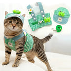 Complete Walk Kit! 3-Piece Dog Harness, Leash & Bag Holder Set for Cats & Puppies - No-Pull Reflective Padded Vest, Adjustable S