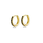 8mm Stainless Steel Minimal Hoop Earrings Zirconia Helix Tragus