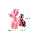 Orange Pink Balloon Dog Statues Decorative Figurines Living Room Bookshelf Office Pop