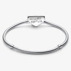 New 925 Silver Sparkling Heart to Heart Double Loop Leather Rope Weaving Bracelet Fashion DIY Charm Exquisite Jewelry Gift