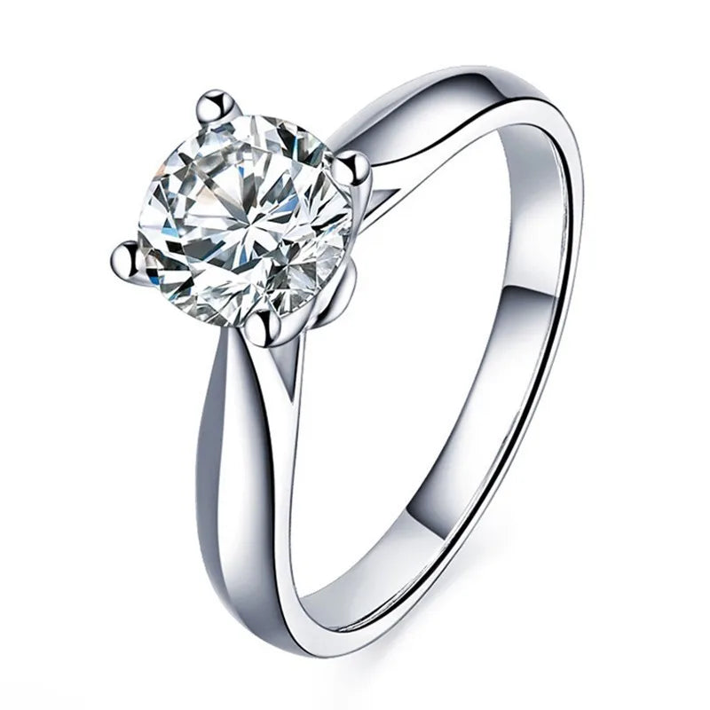 JoyceJelly 2 Carat D Color VVS Moissanite Ring with GRA Certificate Original Sterling Silver 925 Jewelry For Women Wedding Bands