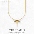 Small Dragonfly Necklace Link Chain 925 Sterling Silver Bohemia Jewellery