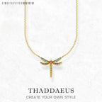 Small Dragonfly Necklace Link Chain 925 Sterling Silver Bohemia Jewellery