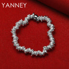 925 Sterling Silver Multi Loop Bracelet Women Hip Hop Party Jewellery Gift