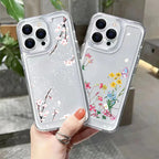 Wildflower Graphic Clear Case for Redmi Note 13 12 Pro Plus 12S 11S 10S