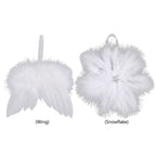 10 Pcs Angel Wings Hanging Ornament Christmas Tree Decoration Angel Wing Pendant Wedding Prop Valentines Day Birthday Decor