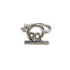 925 Sterling Silver Round Adjustable Ring Engagement Aesthetic Luxury Jewellery