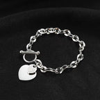 Gold Colour Starfish Moon Star Stainless Steel Charm Bracelet Trendy