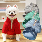 Half Zip Pet Sweater Winter Clothes Hairless Cat Small Medium Dog Pullover