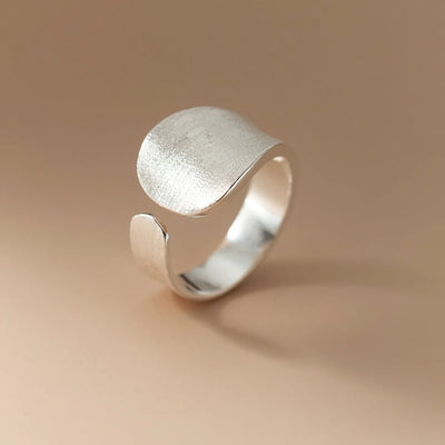 Matte Finish Adjustable Ring 925 Sterling Silver Wedding Engagement Luxury Quality