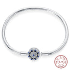 925 Sterling Silver Forever Love Peach Heart Bracelets Star Moon Airplane Earth Bracelets For Women Fit DIY Charms Party Jewelry