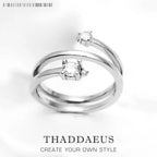 Arrow White Stones Open Ring 925 Sterling Silver Trendy Jewellery Women