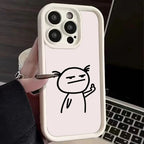 Cartoon Fun Stickman Case for iPhone 17 16 15 14 13 12 11 Pro Max XR XS SE2