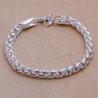 4mm 6mm Chain Bracelet 925 Sterling Silver Men Women High Quality Factory