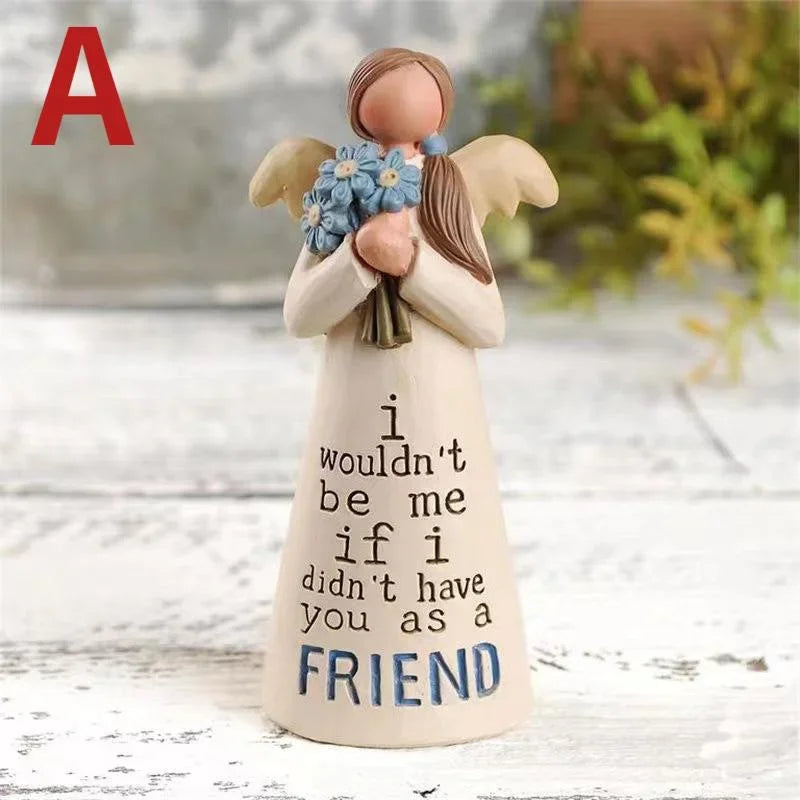 Angel Figurine Resin Statue Friendship Sister Valentine's Day Gift Ship from UK