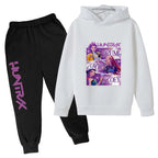 Kids Kpop Demon Hunters Cartoon Print Hoodie & Pants Sportsuit 2-13 Years