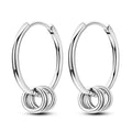 925 Sterling Silver Personality Asymmetric Drop Earrings Versatile Jewellery