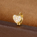 1Pc Stainless Steel Small CZ Hoop Cartilage Earrings Tiny Cross