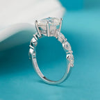 2CT Full Moissanite Engagement Ring Oval Marquise Cut Diamond 925 Sterling Silver GRA Certified