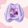 Girls Spring Long Sleeve Casual Sweatshirt O-Neck Breathable Sport Top