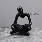Nordic Abstract Reading Book Statue Resin Figurine Office Desktop Handmade Crafts