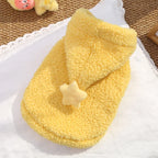 Cozy Fleece Pet Hoodie Vest - New Style Warm Plush Dog Cat Jacket, Winter Clothes for Small Animals with Hood, Cute Costume