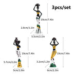 3pcs/set Black Woman Figurines 19cm Resin Figure African Sculptures Best Friends Gift