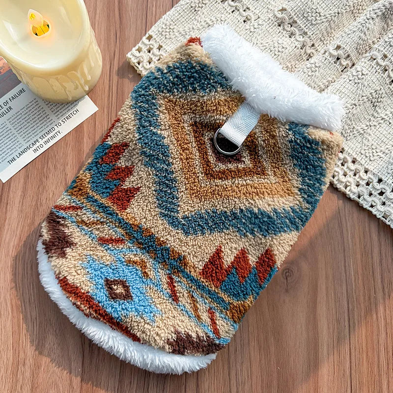 Warm Thickened Fur Dog Coat , Extra Fluffy Warm Puppy Vest for all breeds Dogs, Cute Plush Cat Jacket outfits